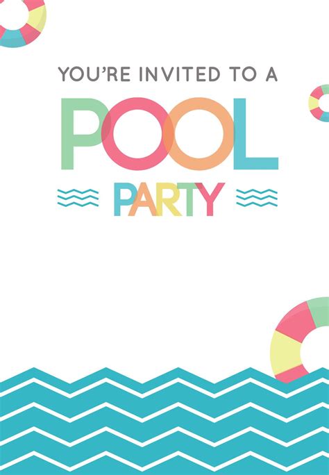 Fun Afternoon - Pool Party Invitation Template (Free) | Greetings ...