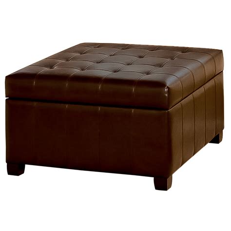 Home Loft Concepts Fiona Tufted Leather Storage Ottoman & Reviews | Wayfair