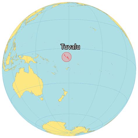 Tuvalu On World Map