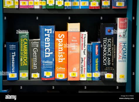 Foreign language books on a shelf hi-res stock photography and images ...