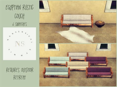 The Sims Resource - Egyptian Rustic Couch