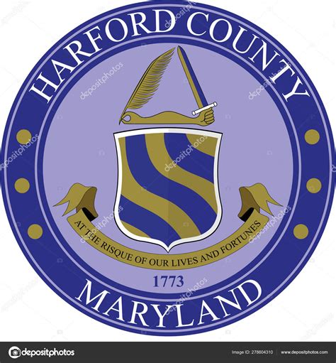 Coat of arms of Harford County of Maryland, USA Stock Vector Image by ...