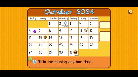 Make a calendar november at starfall - videofiko