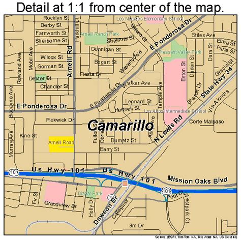 Camarillo California Street Map 0610046