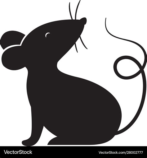 Isolated mouse silhouette design Royalty Free Vector Image