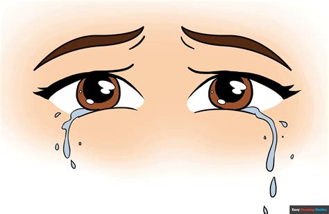 How To Draw Crying Eyes Step By Step