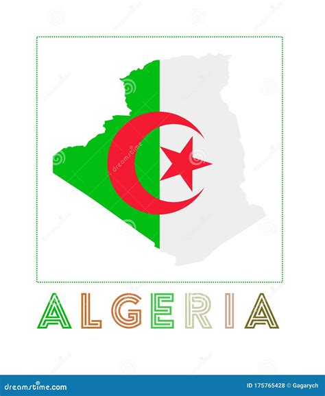 Algeria Logo. Map of Algeria with Country Name. Stock Vector ...