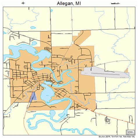 Allegan Michigan Street Map 2601260