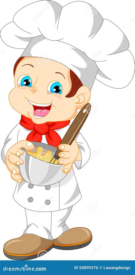 Cute Boy Chef Cartoon Vector Illustration | CartoonDealer.com #50899376