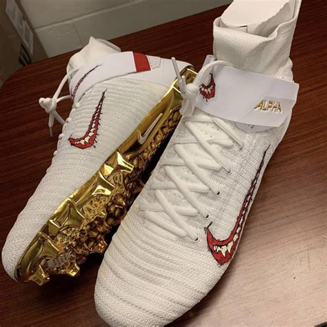 What Pros Wear: George Kittle's Nike Alpha Menace Elite 2 Cleats - What ...