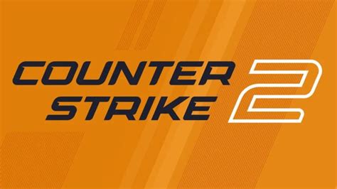 the counter strike 2 logo is shown on an orange background with white ...