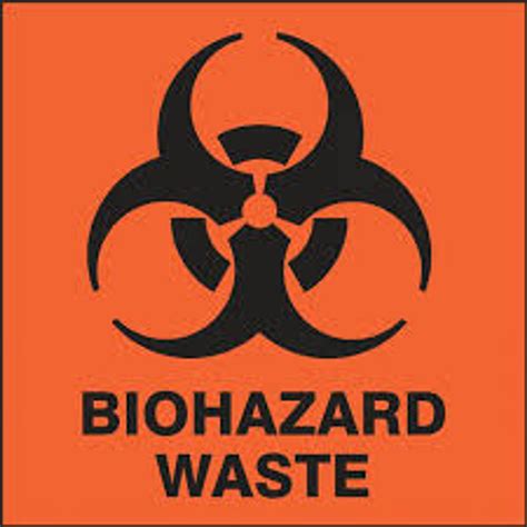 Biohazard Waste Sign Printable