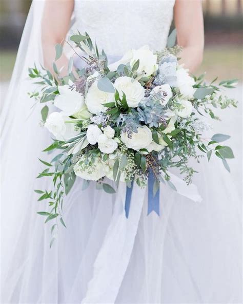 Dusty Blue Wedding Flowers - The New Neutral | Belle Fiori