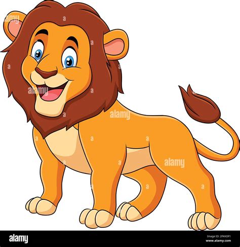 Cute Lion cartoon animal vector illustration Stock Vector Image & Art ...