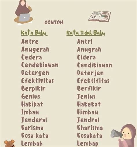 Contoh 1000 Kata Baku dan Tidak Baku Plus Cara Penulisan - JNETRACKING.COM