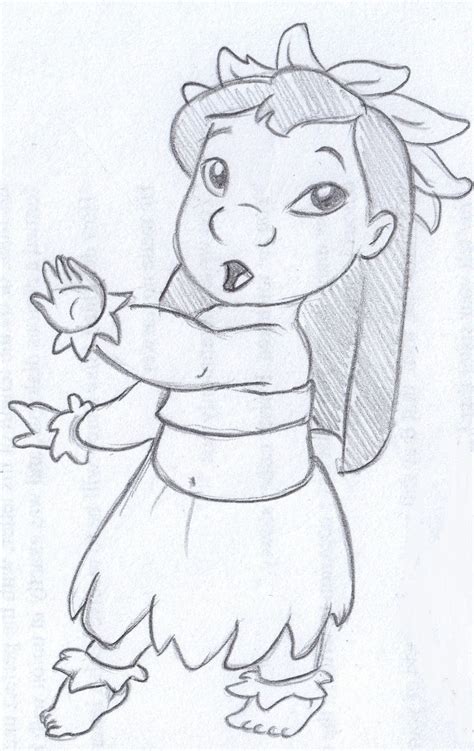 a drawing of a girl holding a flower