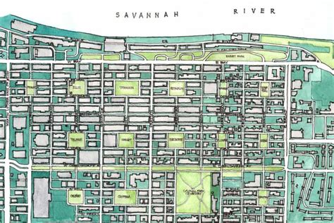 2024 Savannah Historic District Map - Savannah First-Timer's Guide