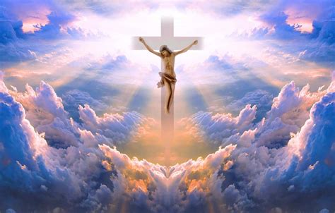 Download Holy Jesus In Heaven Pierced In The Cross Wallpaper ...