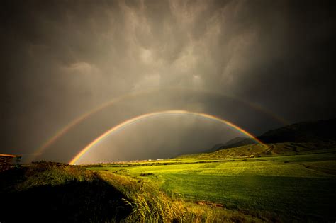 Rainbow During Storm Royalty-Free Stock Photo