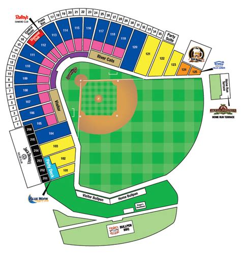 River Cats Stadium Map