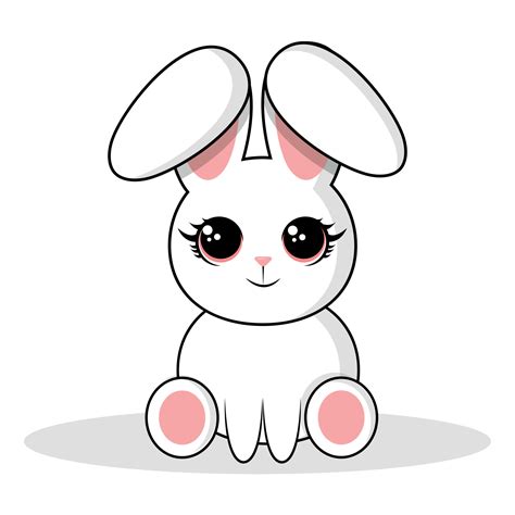 Cute bunny. Cute cartoon animal character design. Vector Illustration ...