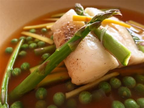 Sous Vide Halibut with Vegetables and Broth