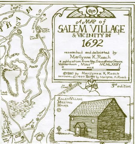 Salem Witch Trials Map 1692 - Map With Cities