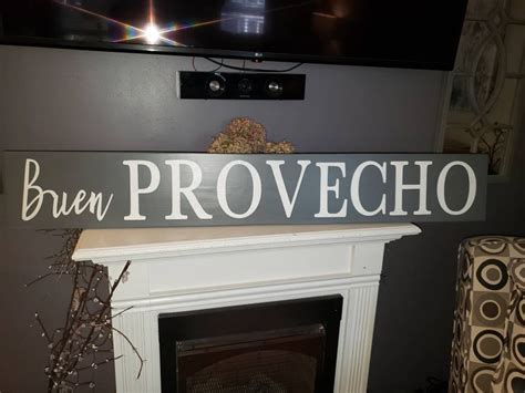 Buen Provecho Sign Extra Large Kitchen Sign Wall Hanging Wood | Etsy