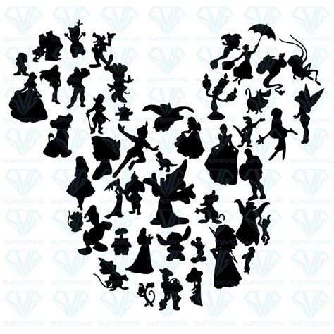 Disney Character Mickey Silhouette Svg Files For Silhouette Files For ...