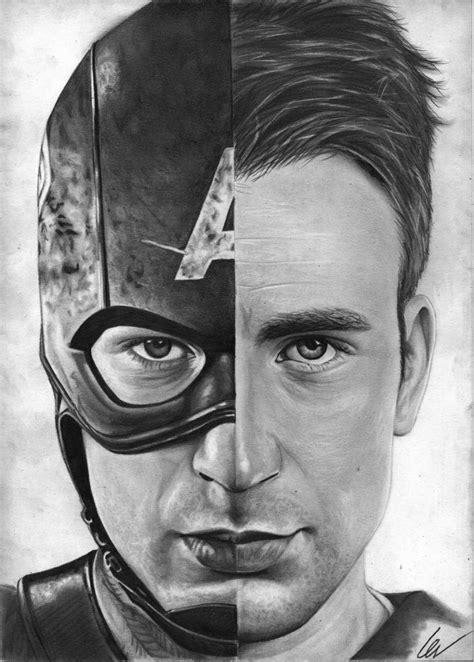 Captain America Drawing at PaintingValley.com | Explore collection of ...