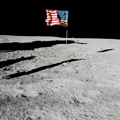 Apollo 11 - Tranquility Base - American Flag Photograph by Eric Glaser