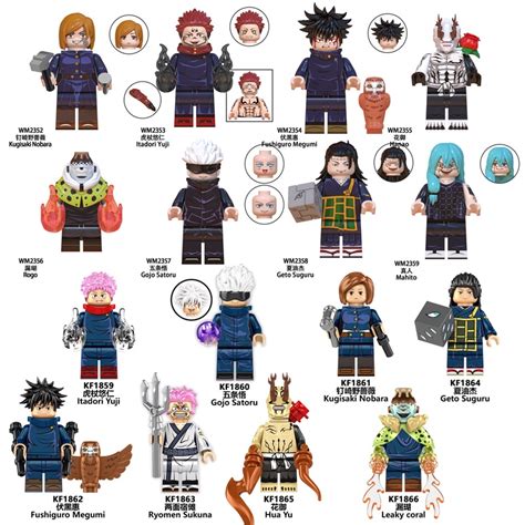 Jujutsu Kaisen Minifigures Building Blocks Itadori Gojo Sukuna Figures ...