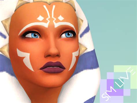 The Sims Resource - Face paint for Ahsoka Tano as a Padawan Season 3