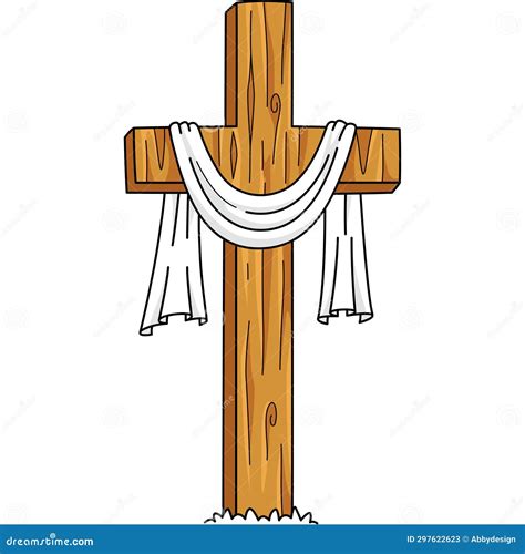 Cross in Calvary Cartoon Colored Clipart Stock Vector - Illustration of ...