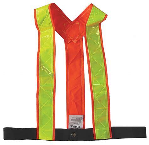 CONDOR Safety Vest, Orange/Red, M, Hook-and-Loop - 491R69|491R69 - Grainger