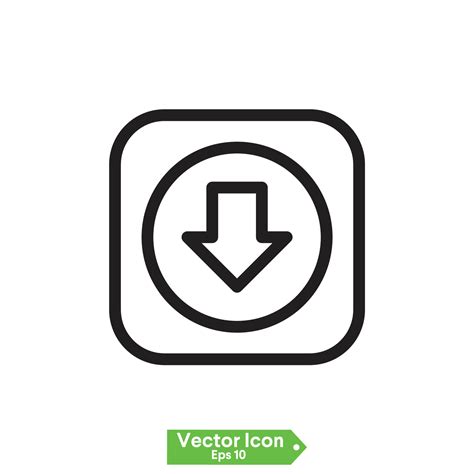 Download button. Vector icon. 6605240 Vector Art at Vecteezy