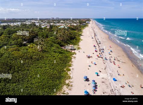 Florida,Boynton Beach,Oceanfront Park Beach,Atlantic Ocean,sand,aerial ...