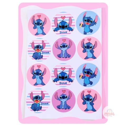 Stickers STITCH x12 - Celebra Party Store