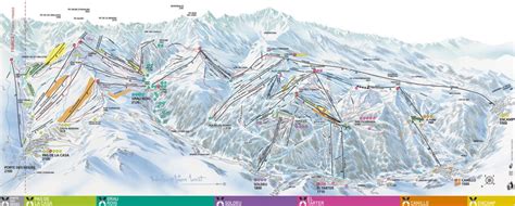 Andorra: ski maps and slopes * All PYRENEES · France, Spain, Andorra