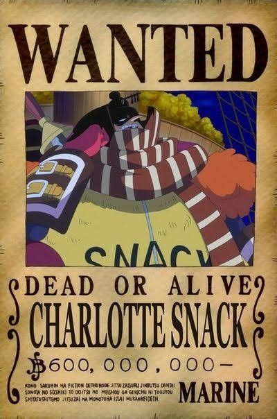 Charlotte Snack 600.000.000 | One piece (anime), Snacks, One piece