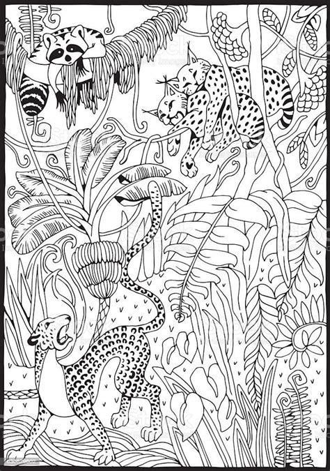 Funny Jungle Coloring Page - Free Printable Coloring Pages for Kids