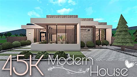 BLOXBURG: 45K MODERN HOUSE | NO-GAMEPASS | Modern style house plans ...