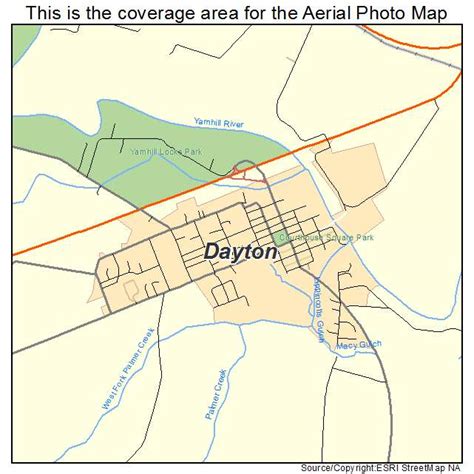 Aerial Photography Map of Dayton, OR Oregon