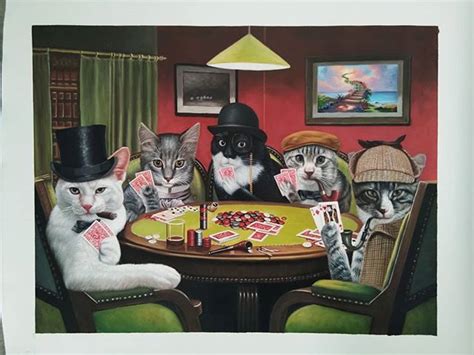 "Victorian cats playing poker" #splendidbeast #poker #oilpainting # ...