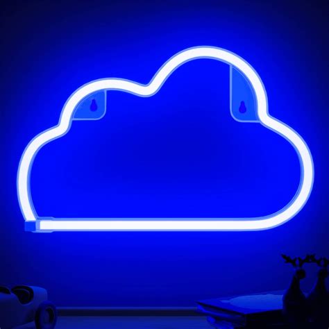 XIYUNTE Neon Sign Cloud Neon Light Sign for Wall Decor, Battery or USB ...