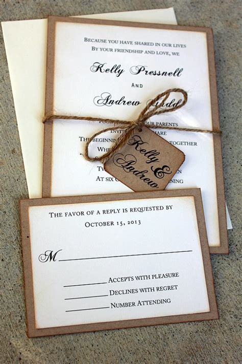 Diy Rustic Wedding Invitations