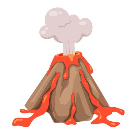 Volcano eruption Illustration 25351034 PNG