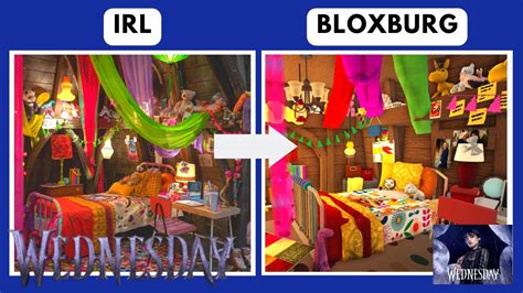 Building ENID - WEDNESDAY ADDAMS room *w/voice* | IRL vs BLOXBURG ...