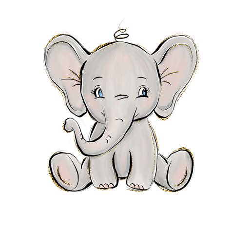 #Baby #Elephant #Cartoon #birthday #babygirl #freetoedit Elephant ...