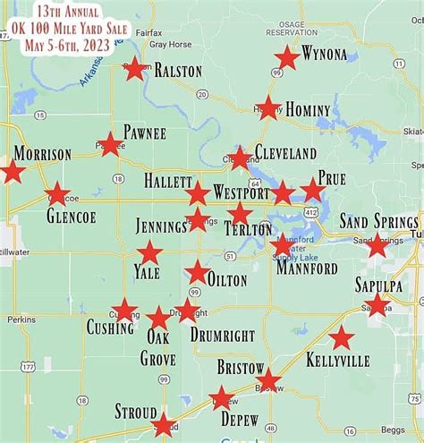 Oklahoma 100 Mile Yard Sale 2024 Map - Lesly Novelia